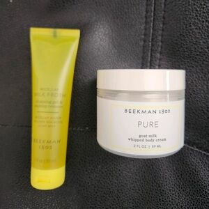 Lot of 2 Beekman 1802 Goat Milk PURE Whipped Body Cream and Milk Froth Gel NEW